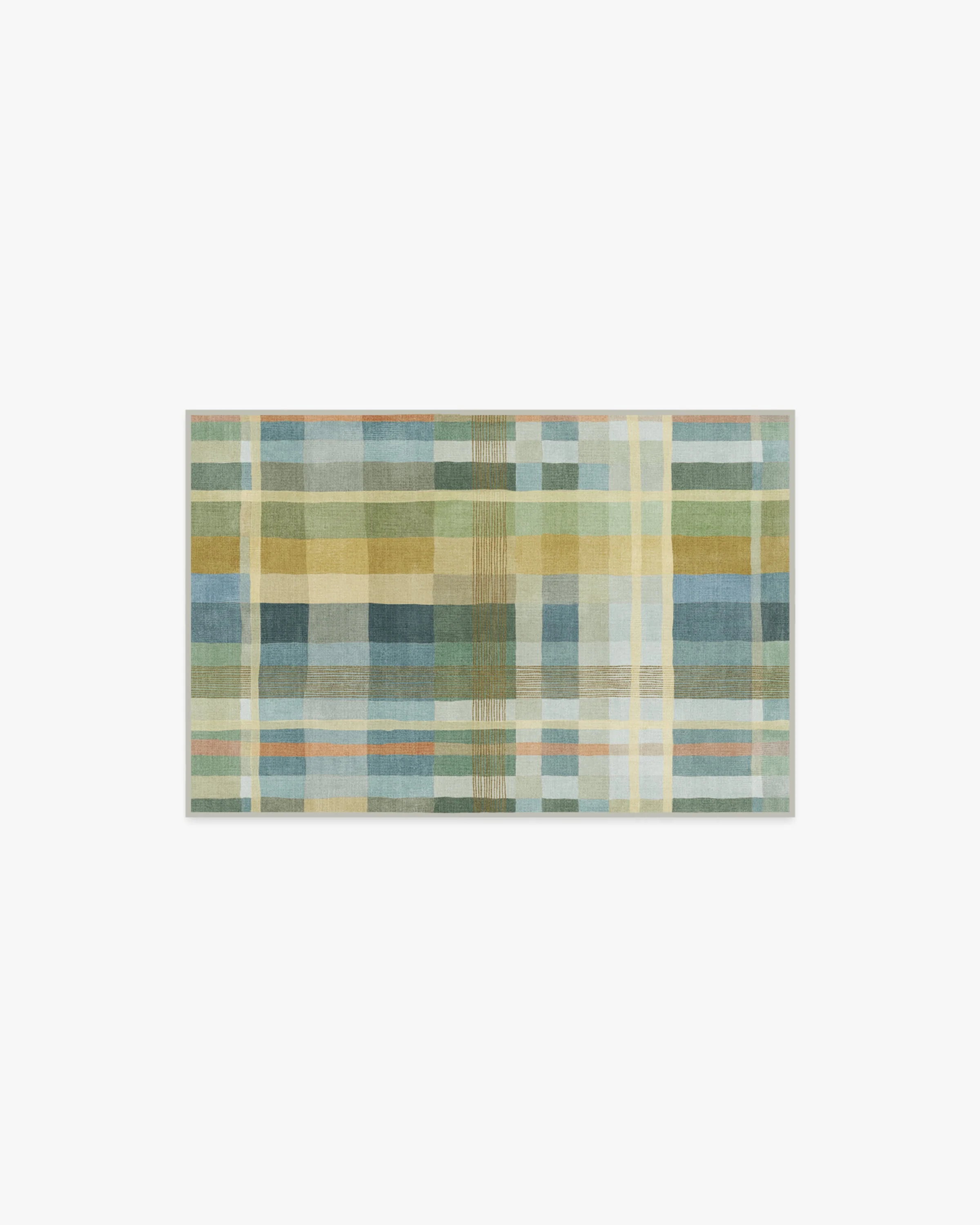 Margot Plaid Blue Flatwoven Rug