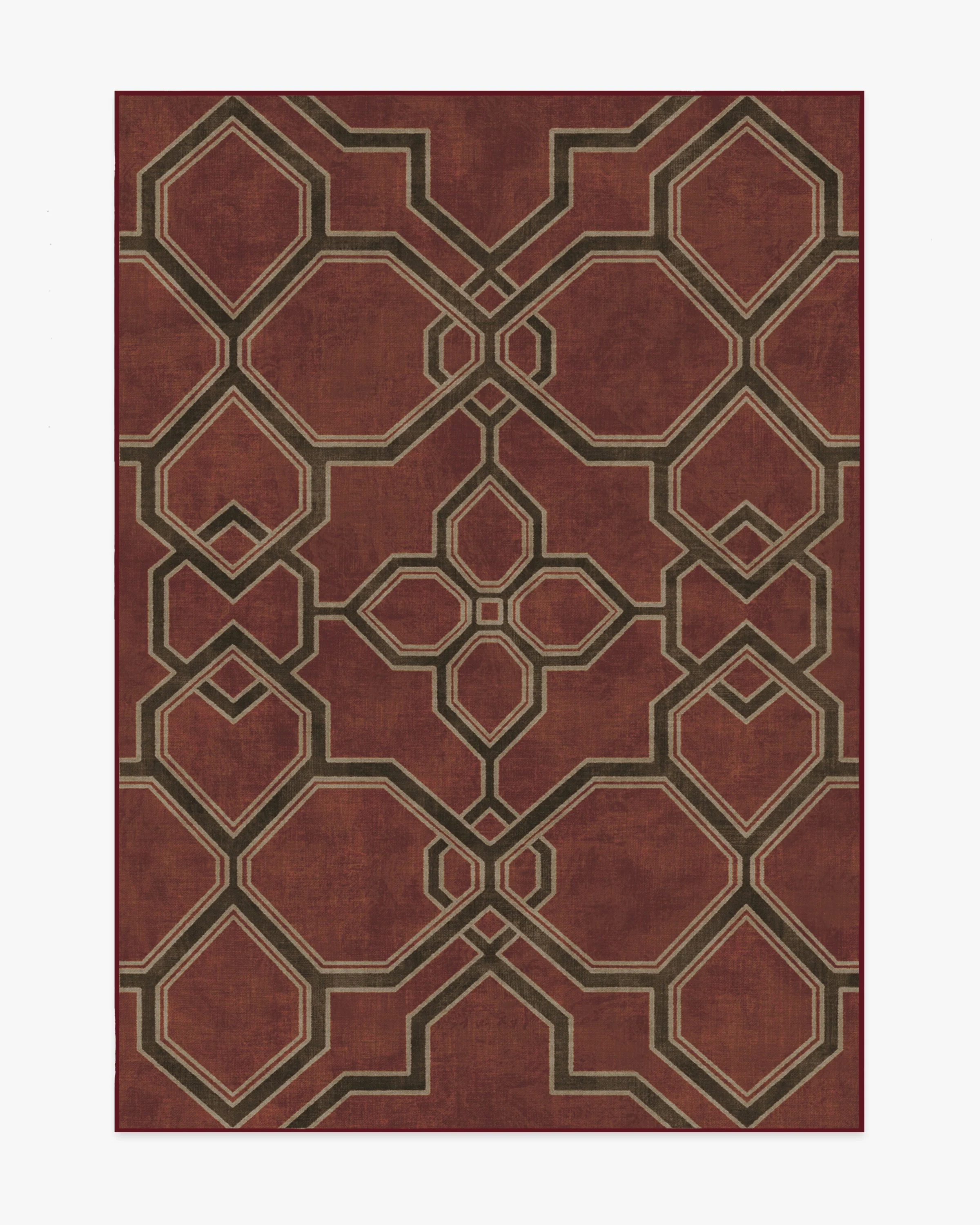 Kian Red Flatwoven Rug by Martyn Lawrence Bullard