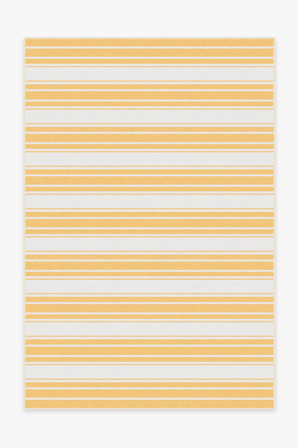 Marina Stripe Yellow Outdoor Rug