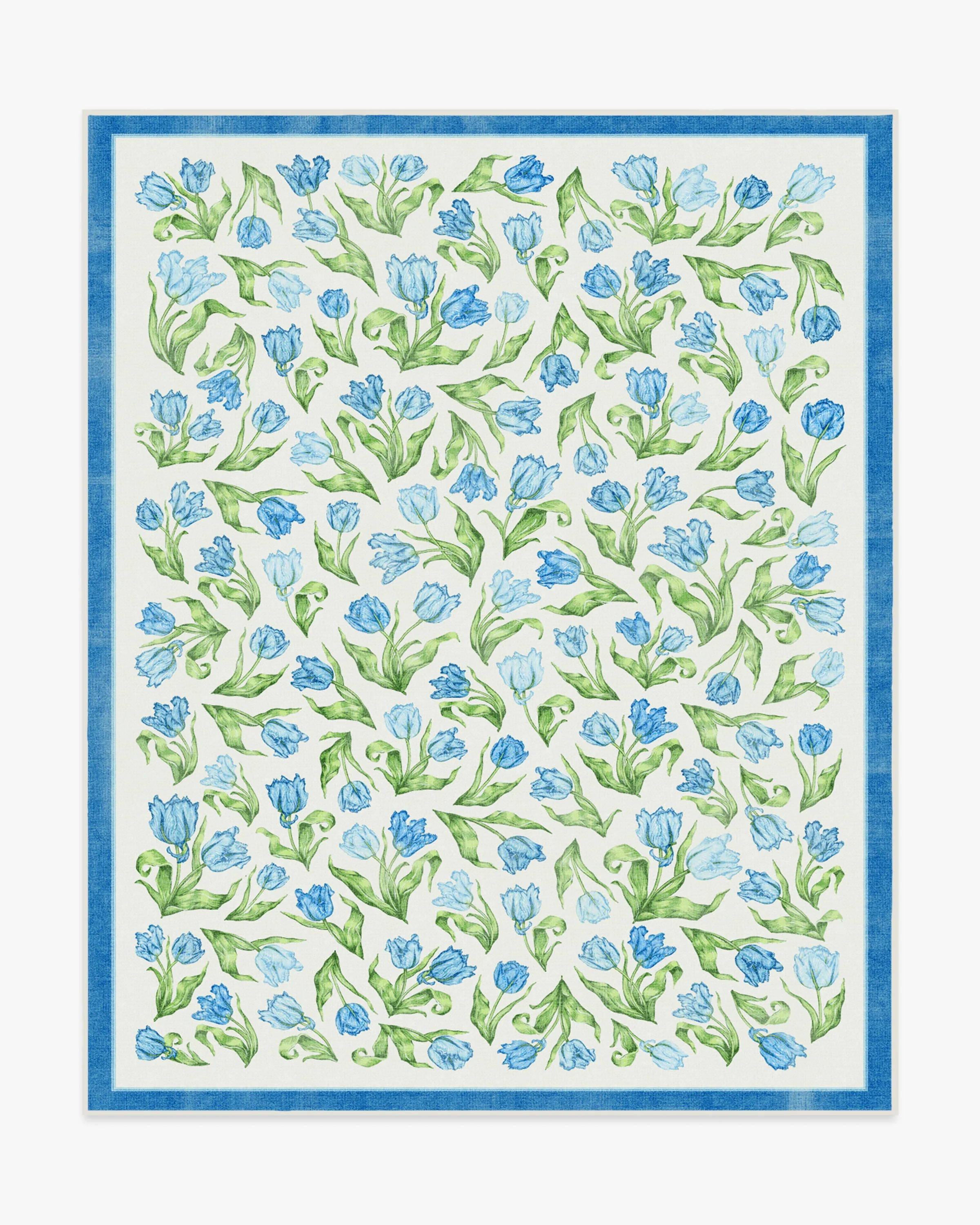 Garden Party Blue Flatwoven Rug by Mrs. Alice