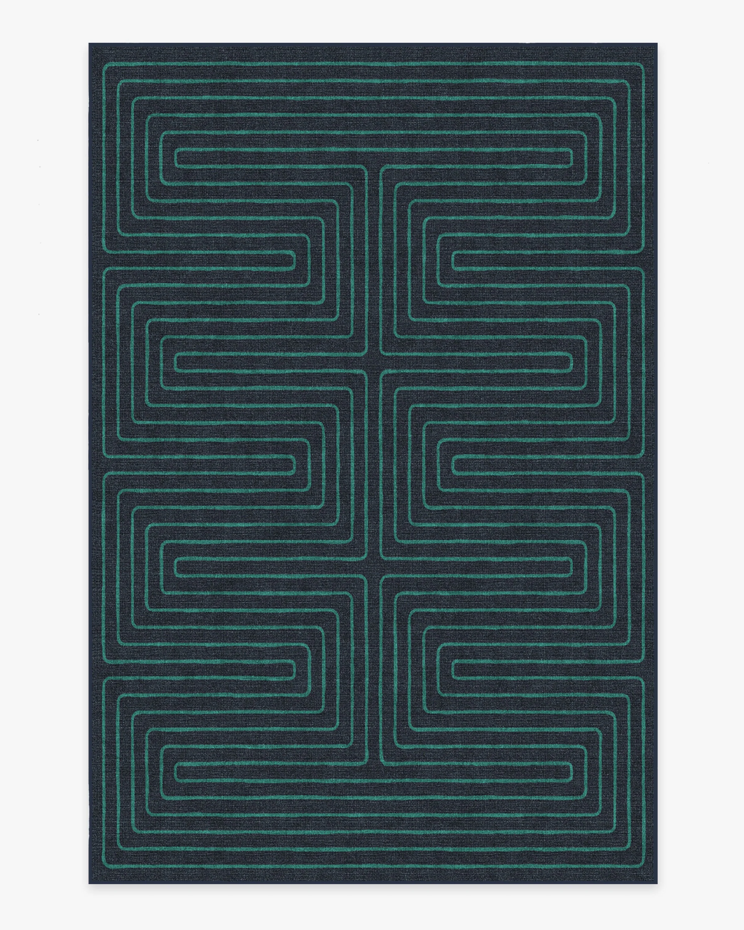 Labyrinth Navy & Teal Rug by Jonathan Adler