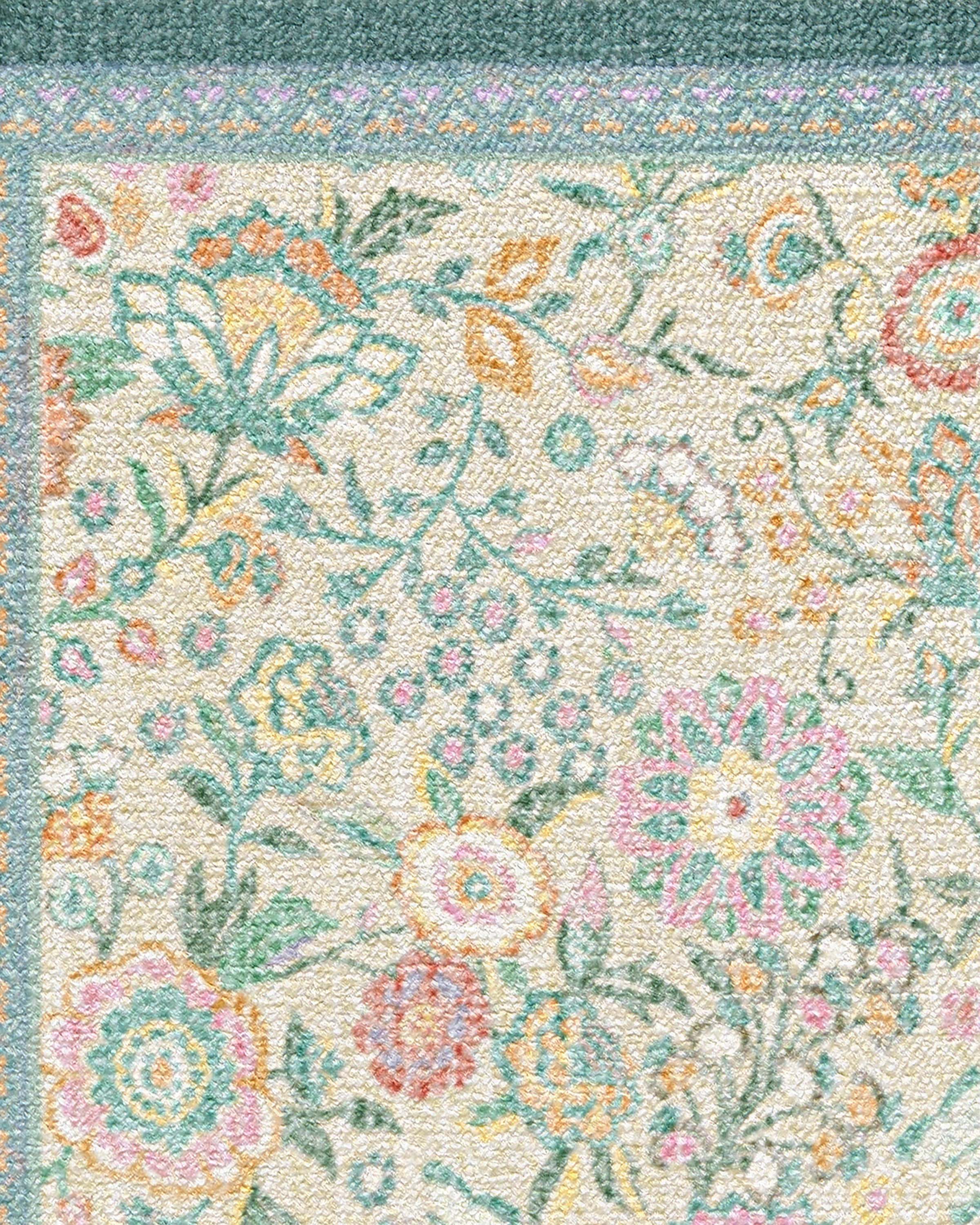 Royal Garden Ivory & Jade Rug by Bridgerton