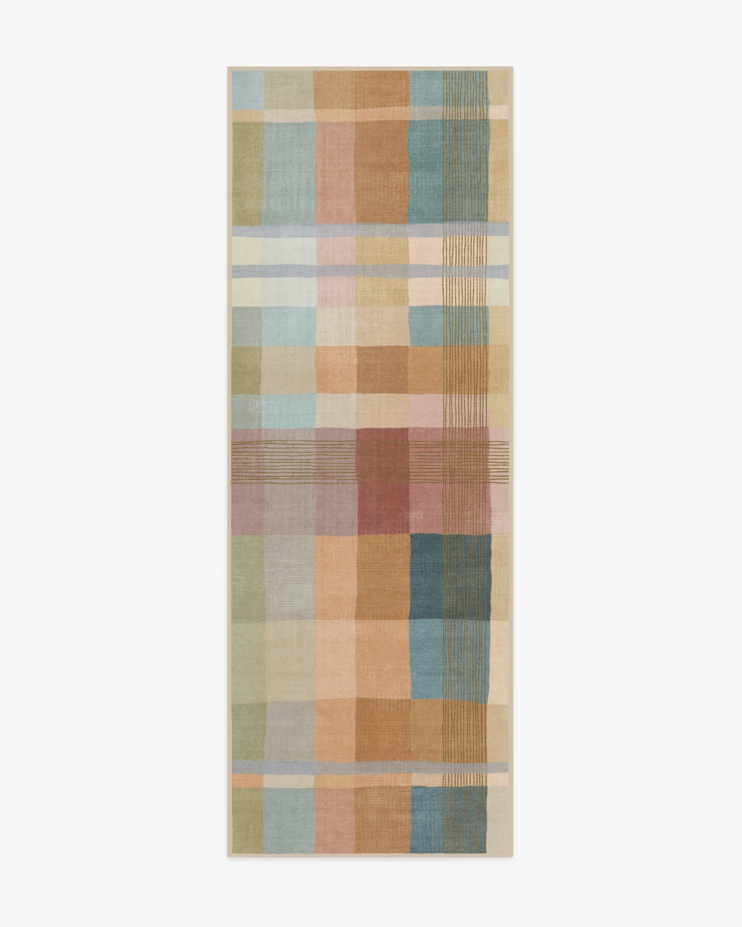 Margot Plaid Ochre Multicolor Flatwoven Rug
