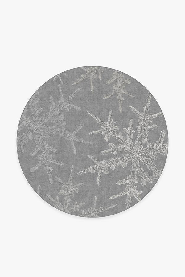 Snowflake Silver Flatwoven Rug