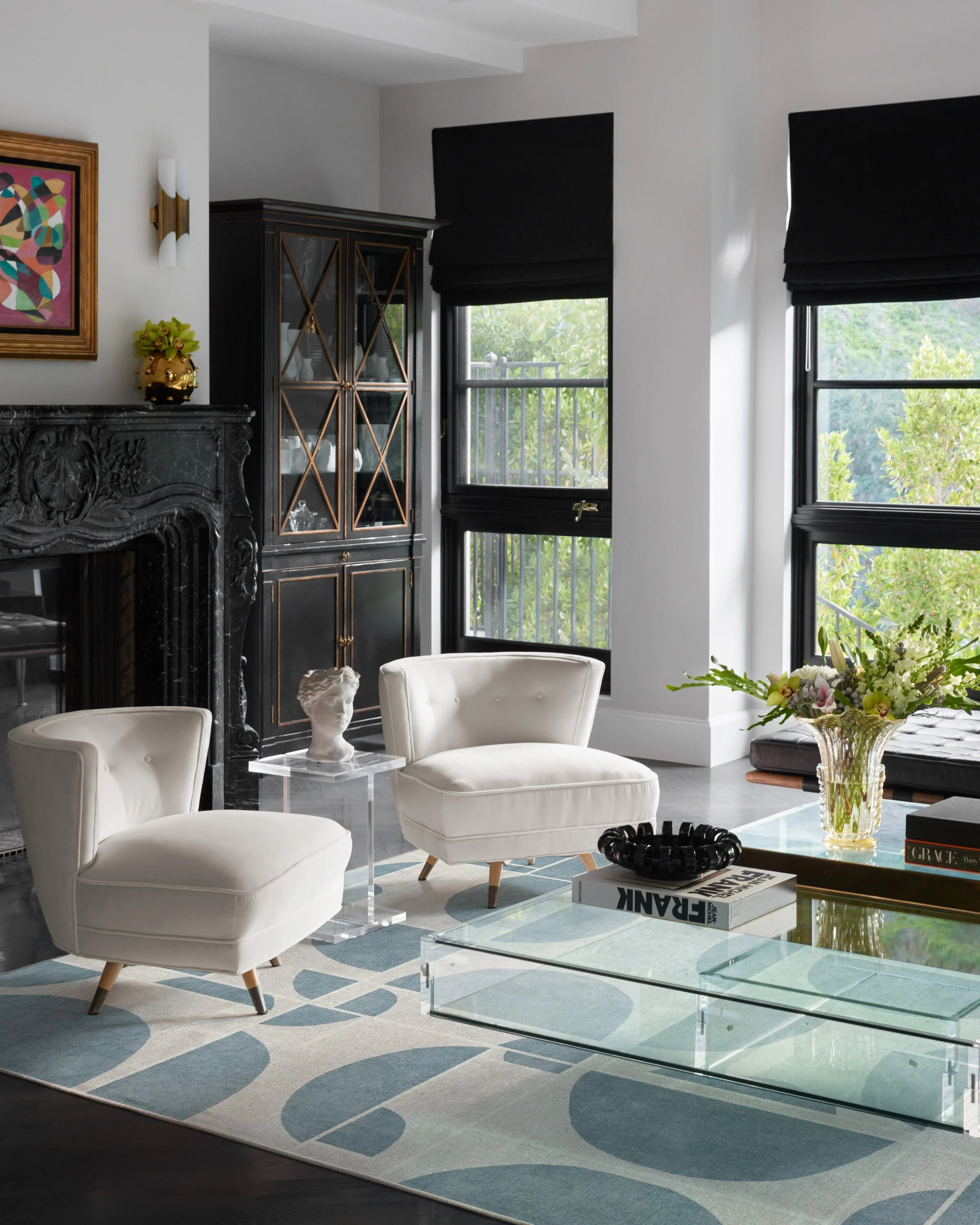 Lune Slate Blue Rug by Nina Takesh