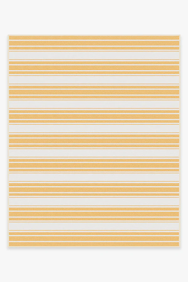 Marina Stripe Yellow Outdoor Rug