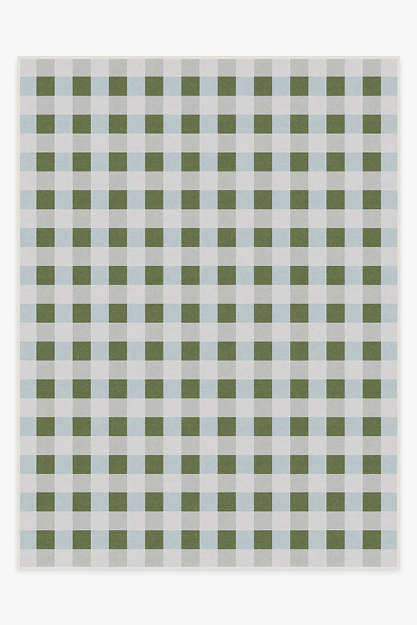 Sutton Moss Green & Blue Flatwoven Rug by The Home Edit