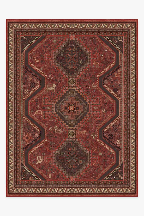 Zareen Scarlet Red Flatwoven Rug