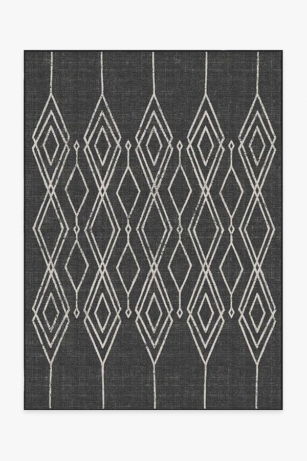Gemma Lattice Black Outdoor Rug