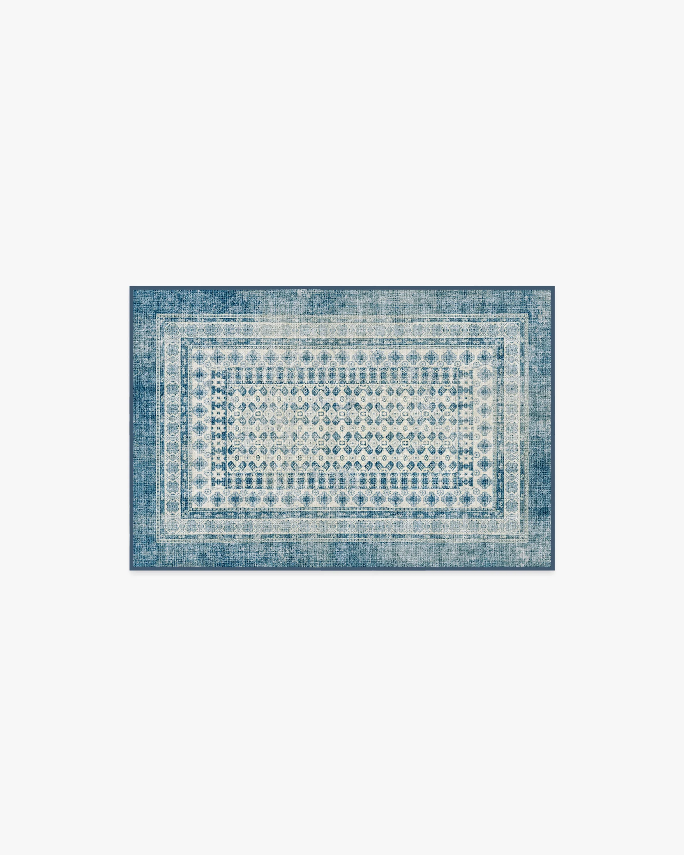 Cyrus Ocean & Ivory Flatwoven Rug