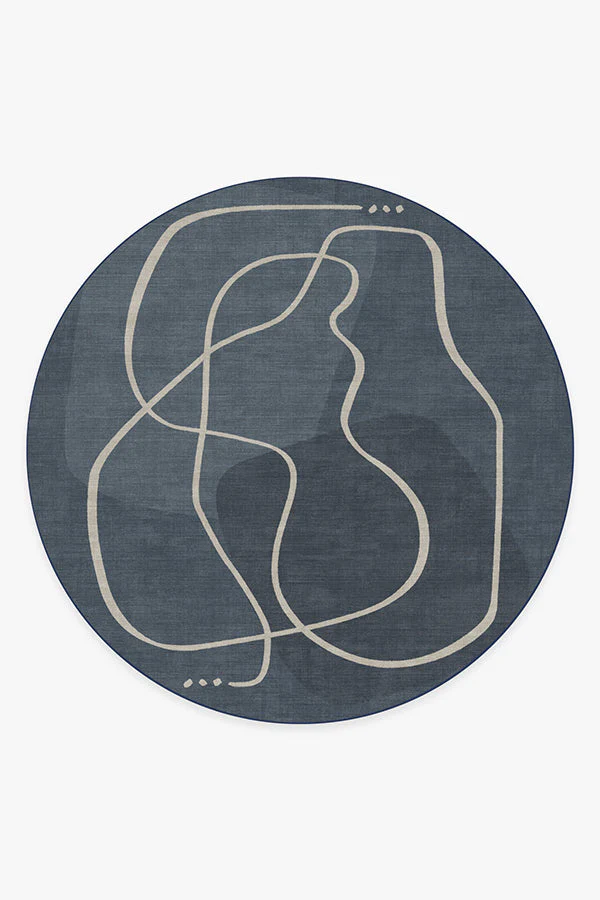 Strova Dusk Blue Flatwoven Rug