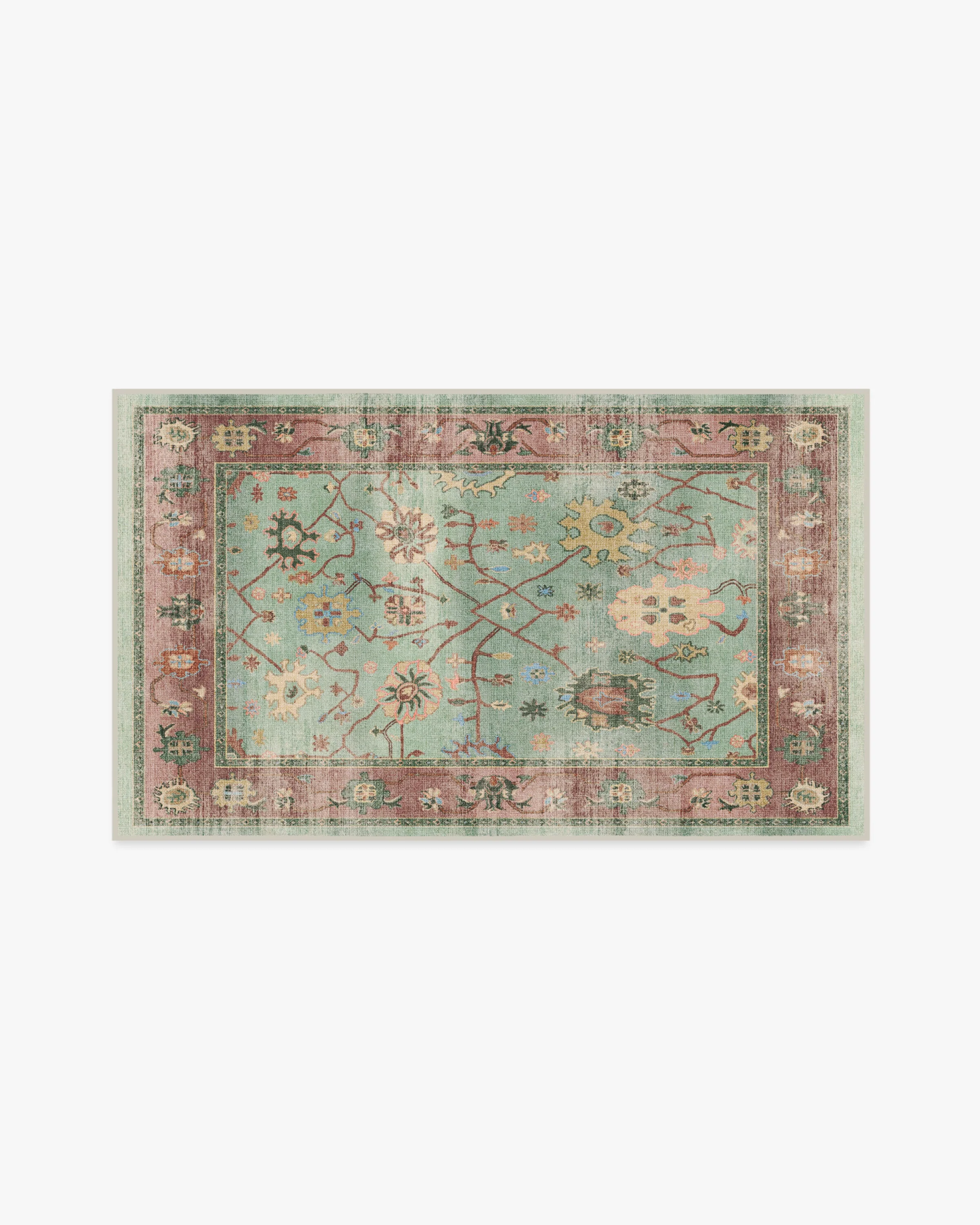 Jemima Sage and Rosewood Flatwoven Rug