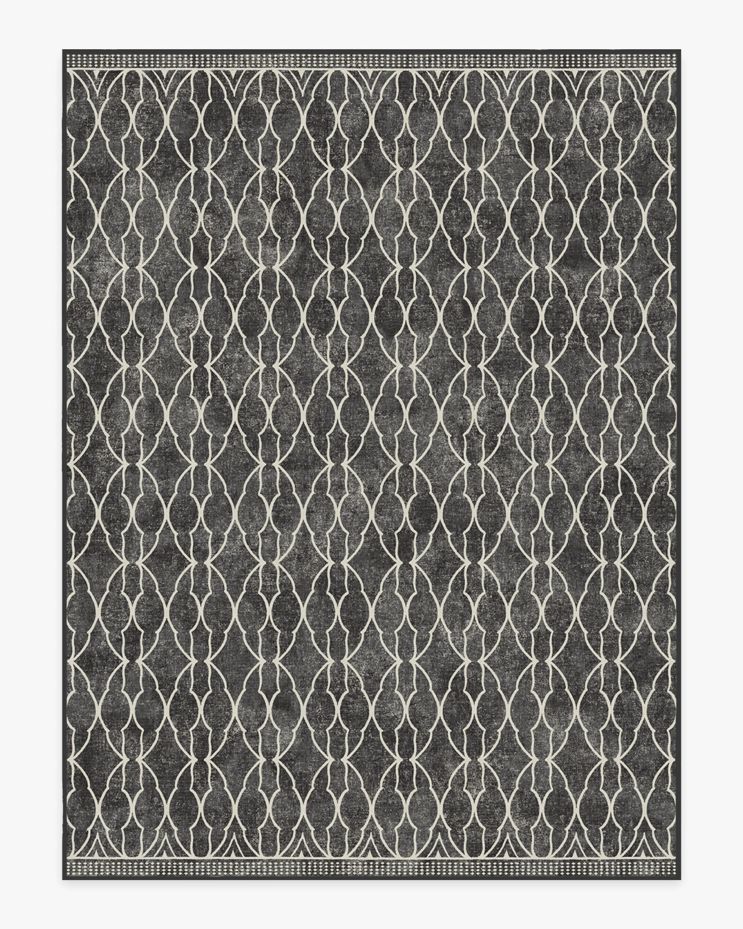 Grogu™ Trellis Black Flatwoven Rug