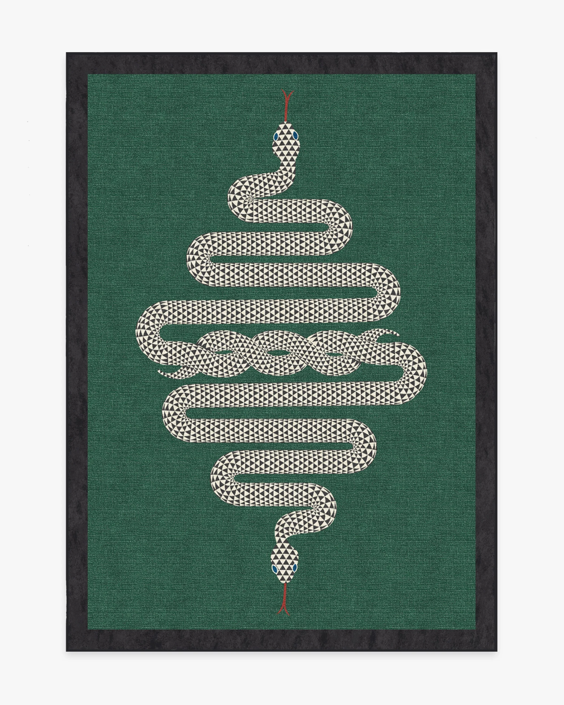 Venom Emerald Flatwoven Rug by Jonathan Adler