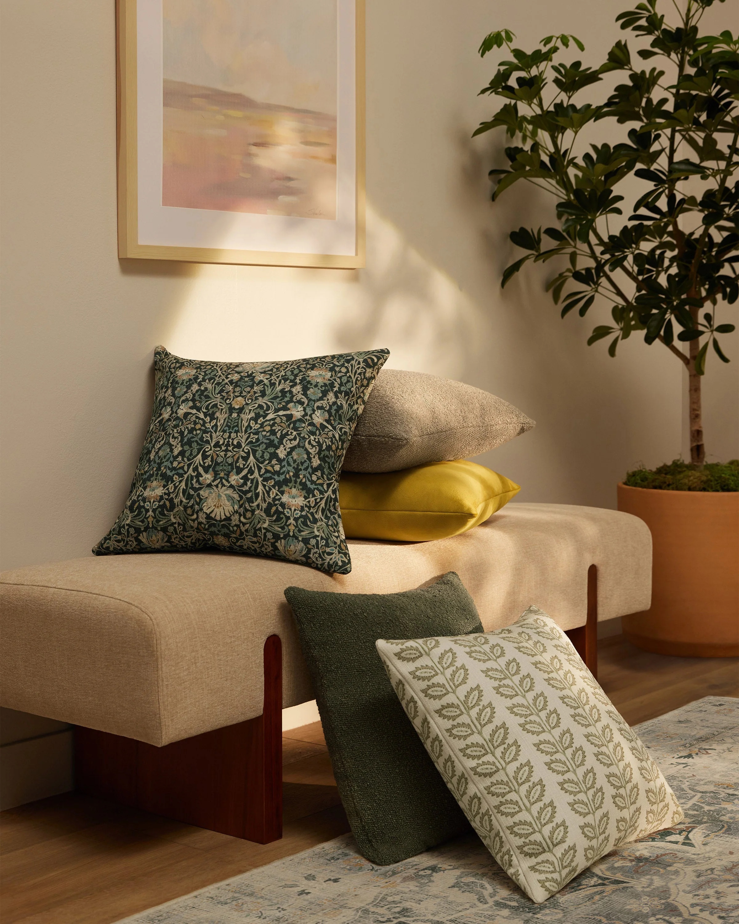 Windsor Jade Woven Throw Pillow