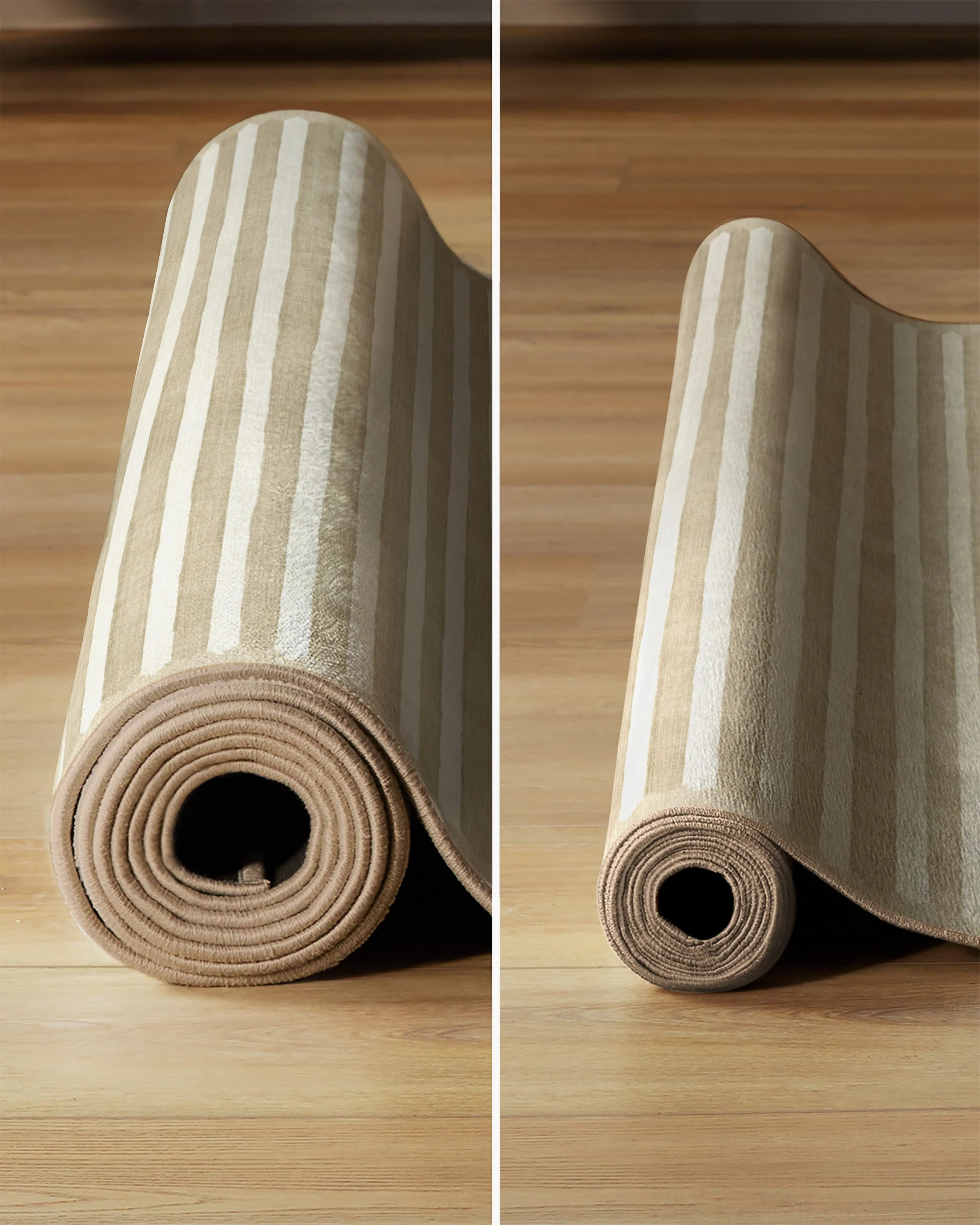 Elin Stripe Latte Cream Rug by goop