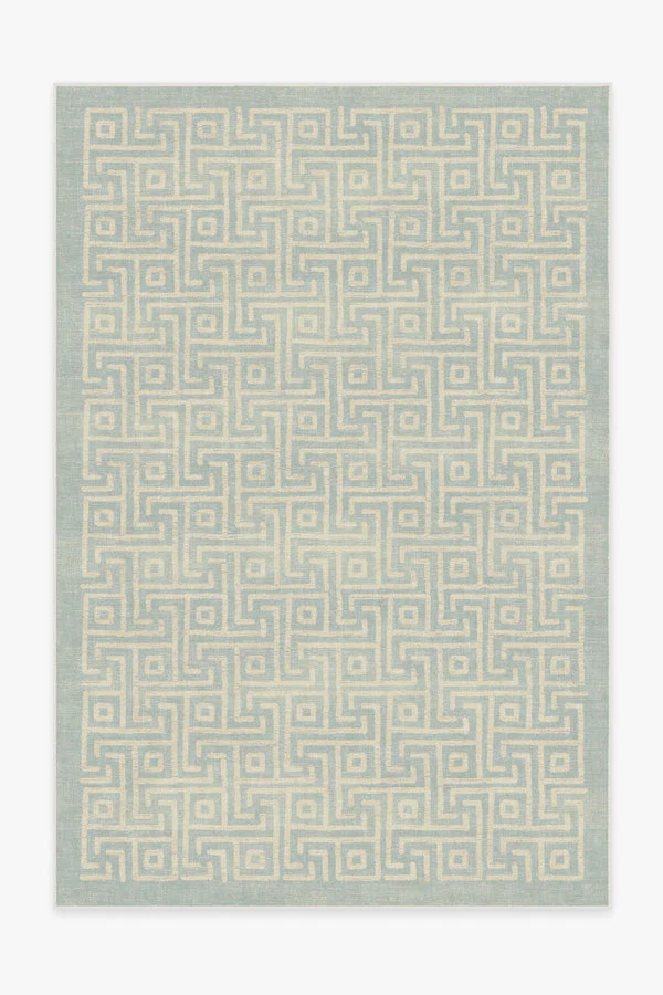 Rove Soft Aqua Flatwoven Rug