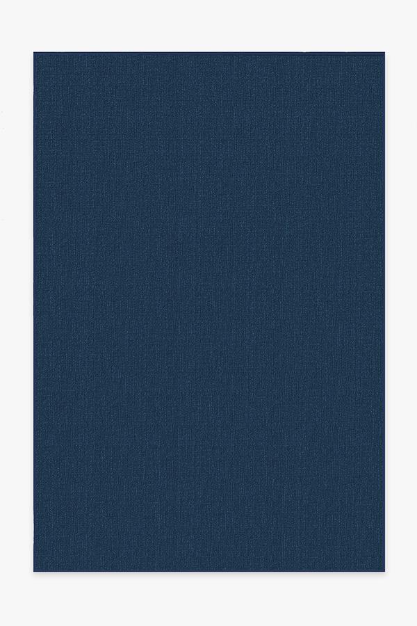Denim Solid Indigo Blue Outdoor Rug