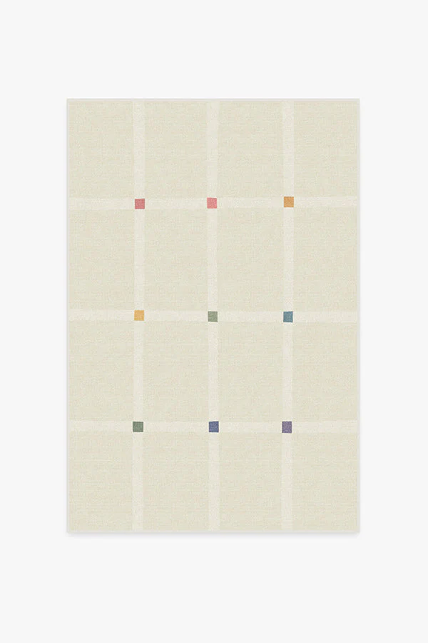 Joanna Ivory Pop Flatwoven Rug by The Home Edit