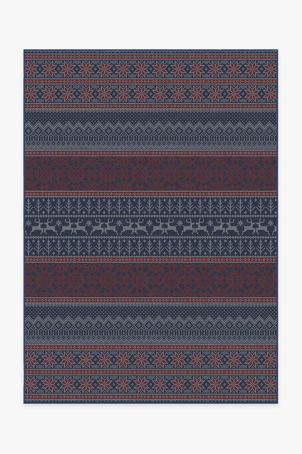 Fair Isle Red Flatwoven Rug