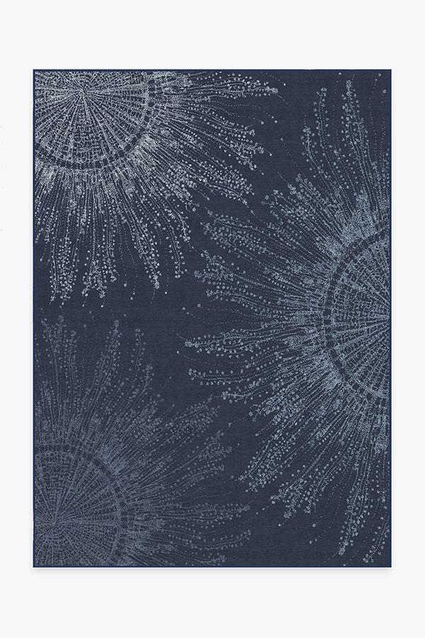 Jellyfish Bloom Navy Flatwoven Rug