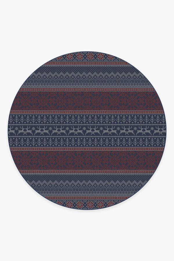 Fair Isle Red Flatwoven Rug