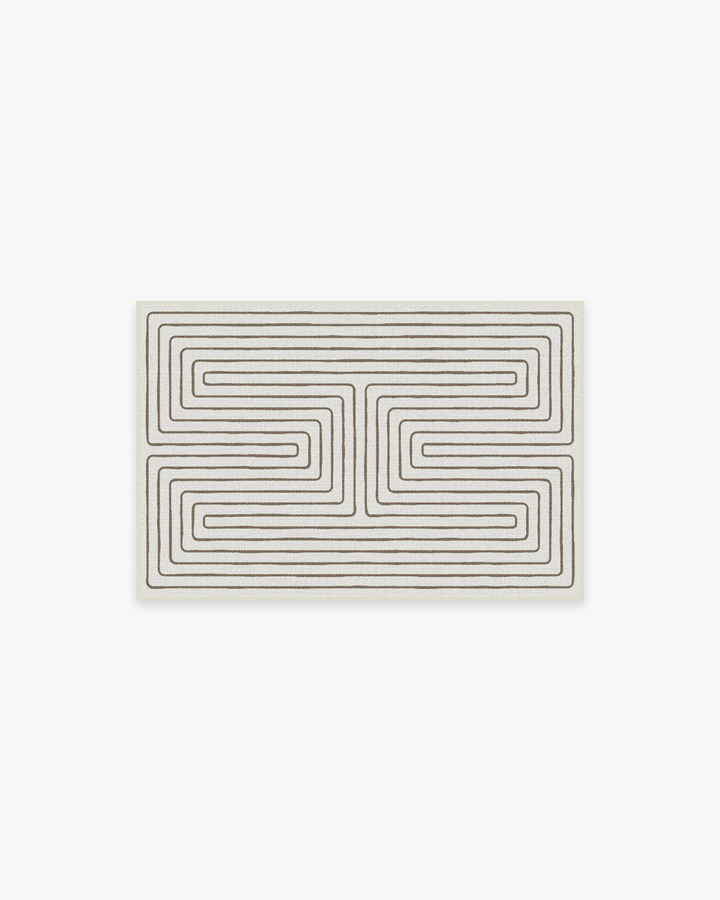 Labyrinth Camel & Ivory Flatwoven Rug by Jonathan Adler