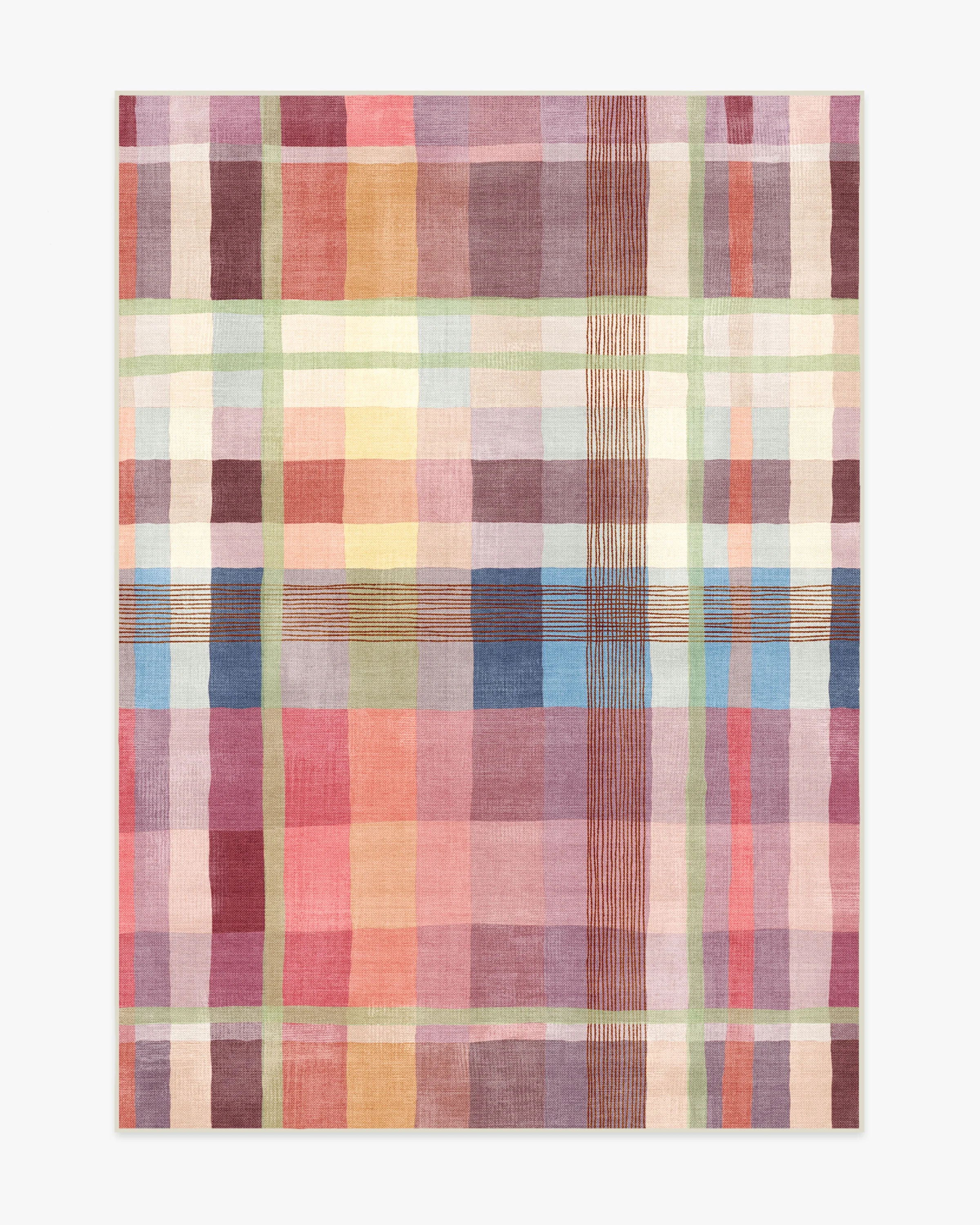 Margot Plaid Berry Multicolor Outdoor Rug