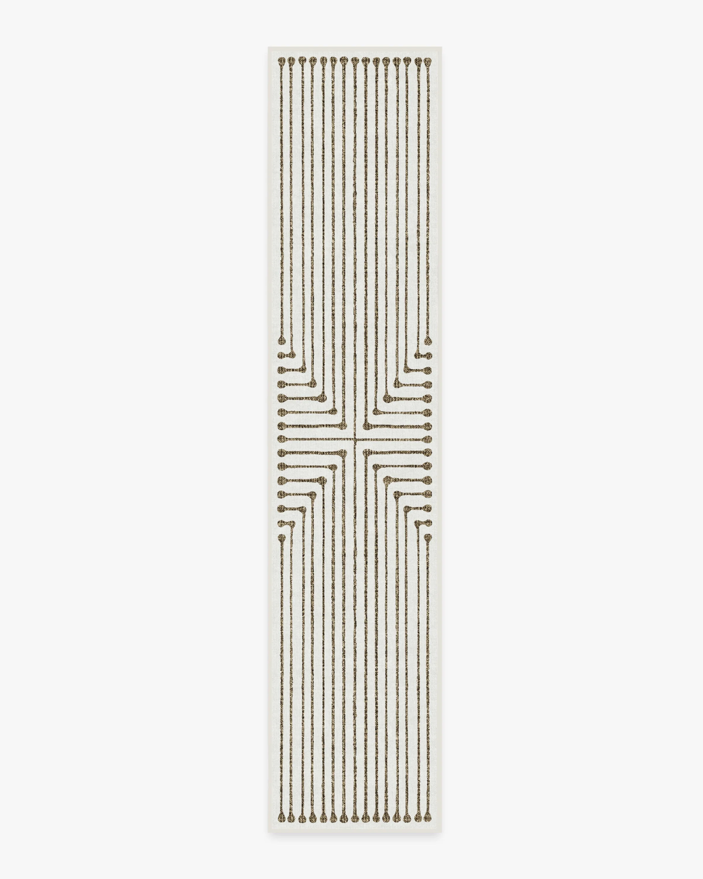 Inkdrop Camel & Ivory Flatwoven Rug by Jonathan Adler