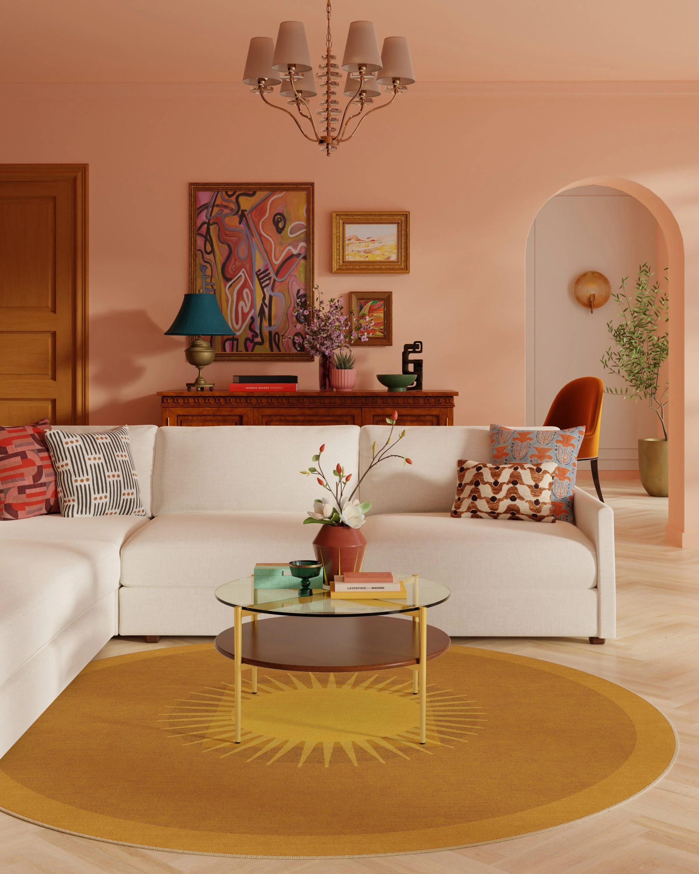 Helios Gold Rug by Matthew Williamson