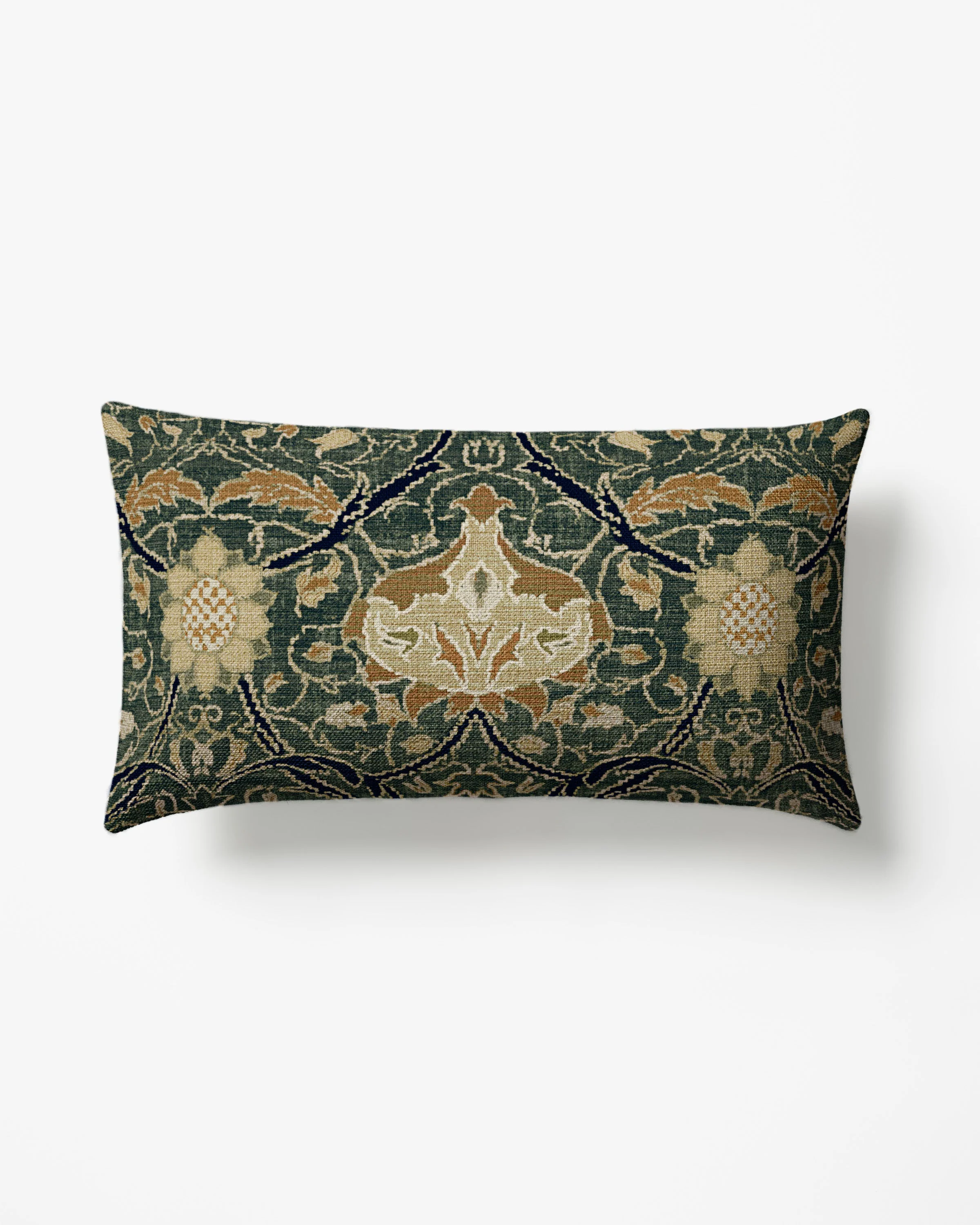 Montreal Charcoal Woven Lumbar Throw Pillow by Morris & Co.