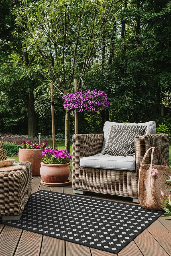 Adde Black Outdoor Rug