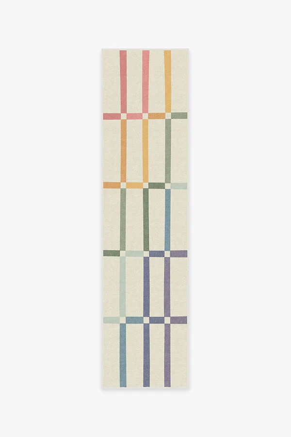 Joanna Ivory Rainbow Flatwoven Rug by The Home Edit