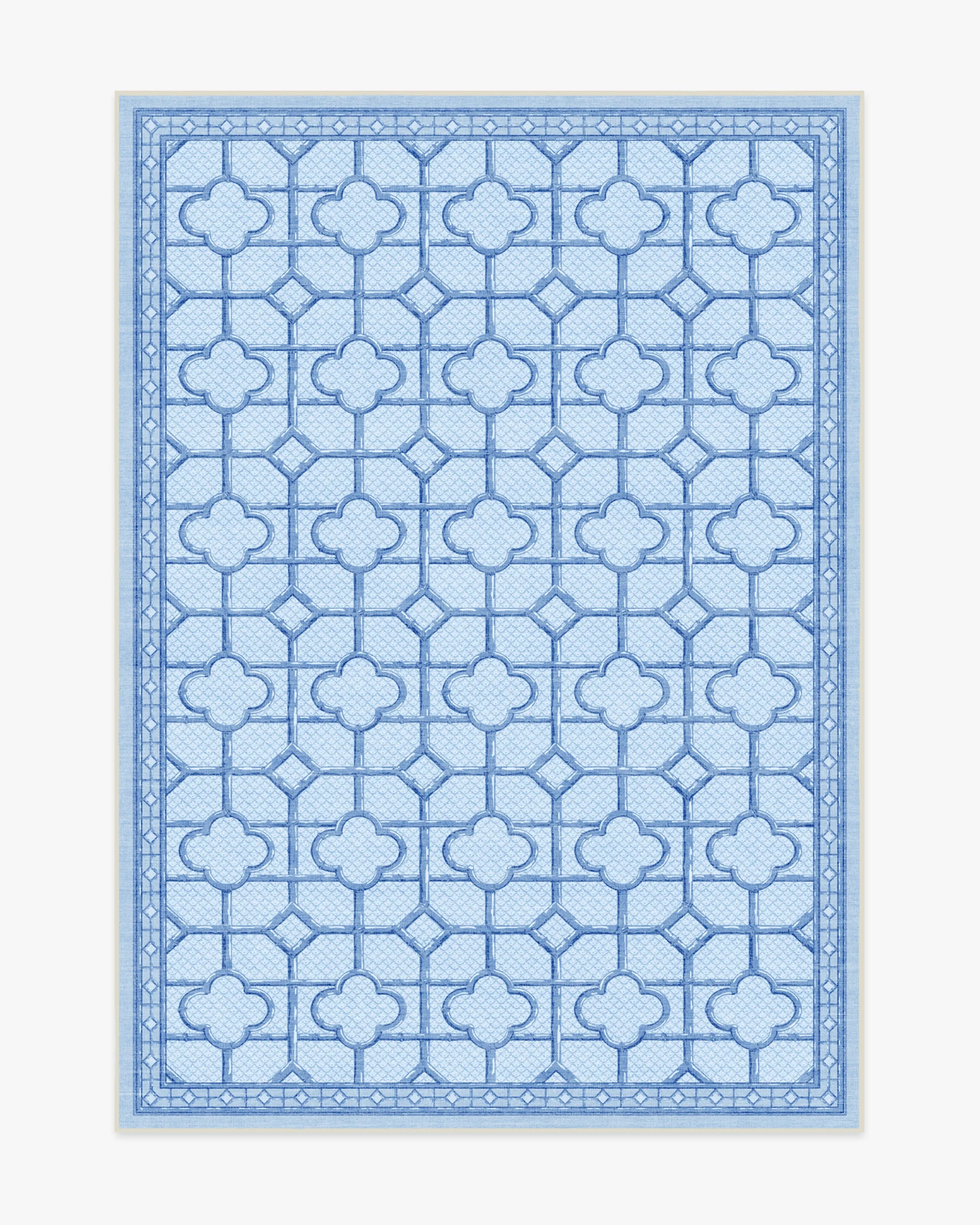 Shaded Bamboo Blue Outdoor Rug by Mrs. Alice