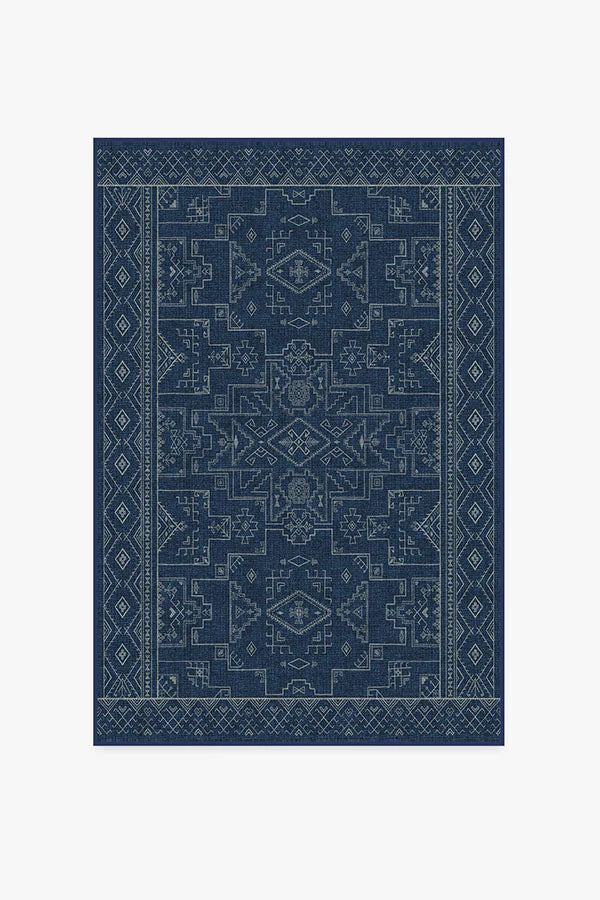 Leelu Navy Blue Flatwoven Rug