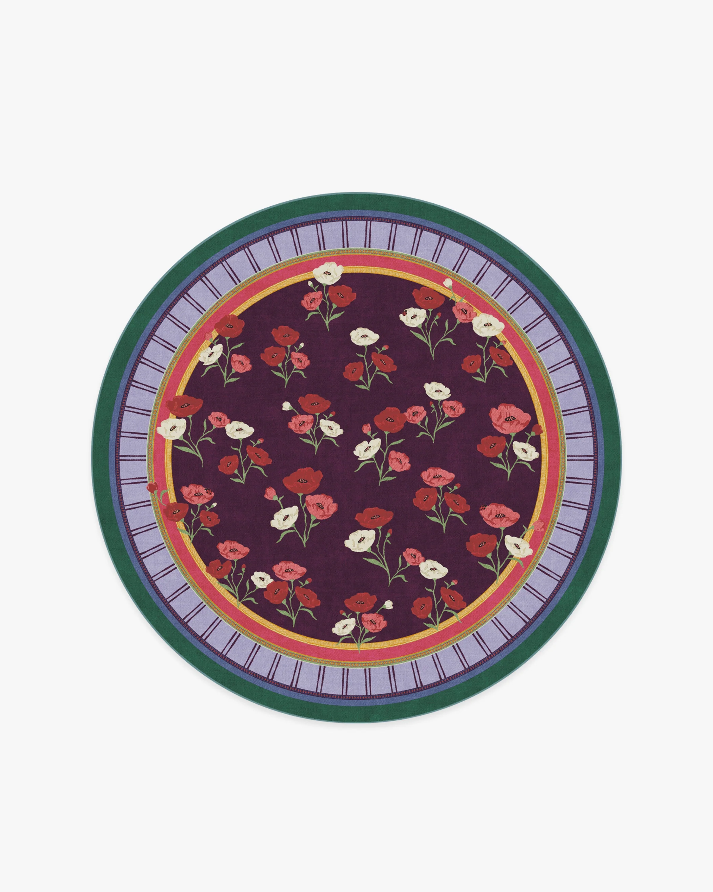 Ambroeus Royal Plum Flatwoven Rug by Iris Apfel