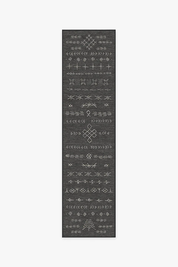 Astrid Soft Black Flatwoven Rug