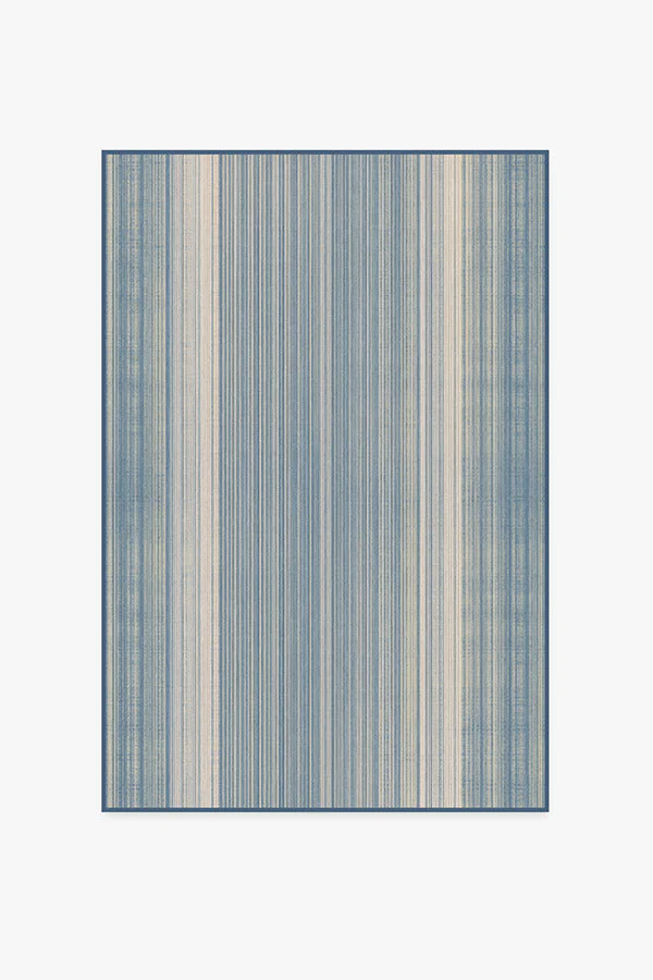 Coastal Linear Stripe Slate Rug