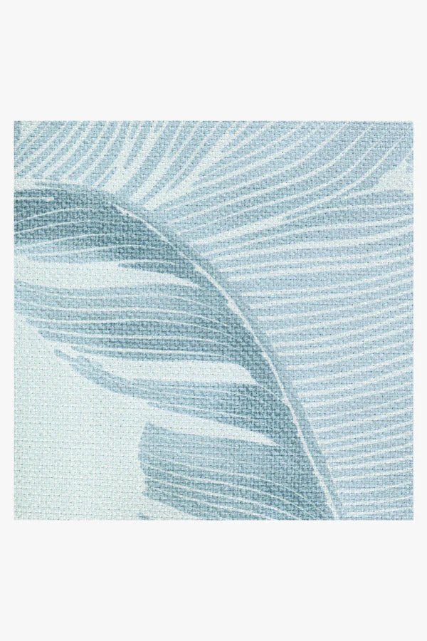 Banana Leaf Soft Blue Outdoor Rug by Gray Malin