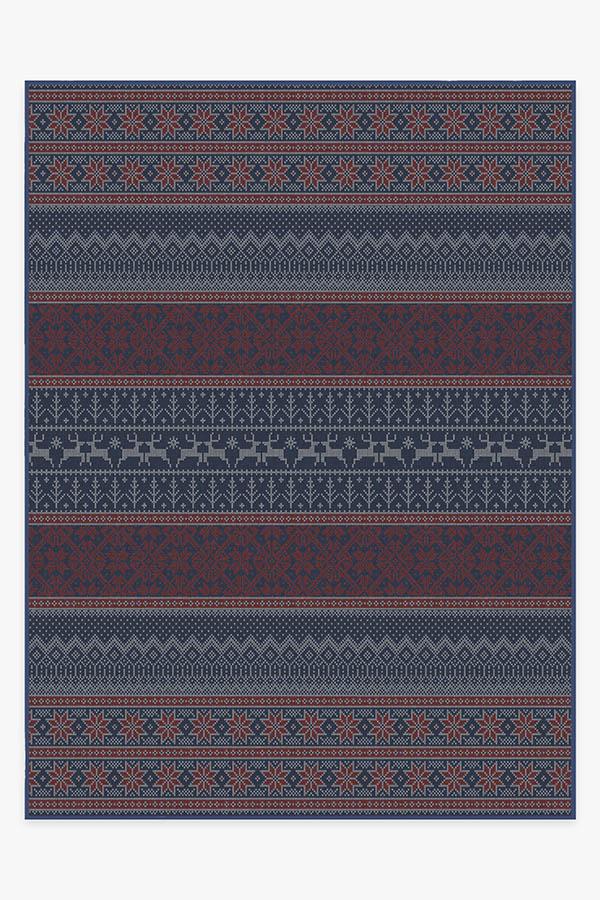 Fair Isle Red Flatwoven Rug