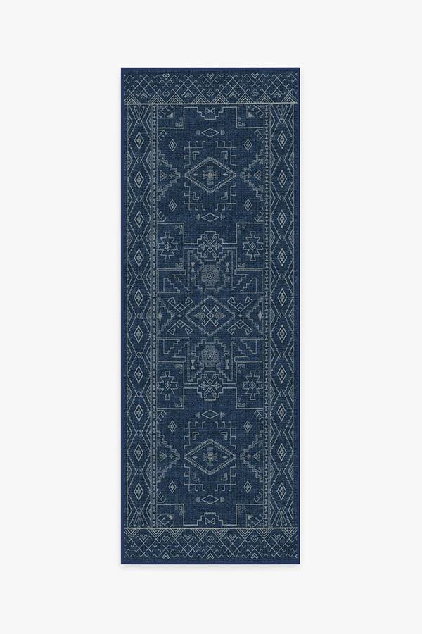 Leelu Navy Blue Flatwoven Rug
