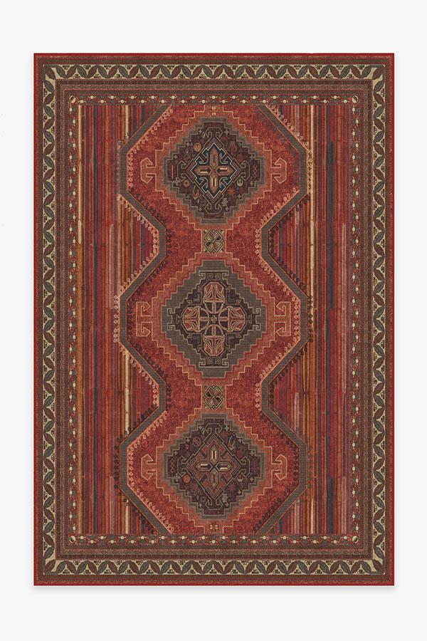 Mandalore Scarlet Red Flatwoven Rug
