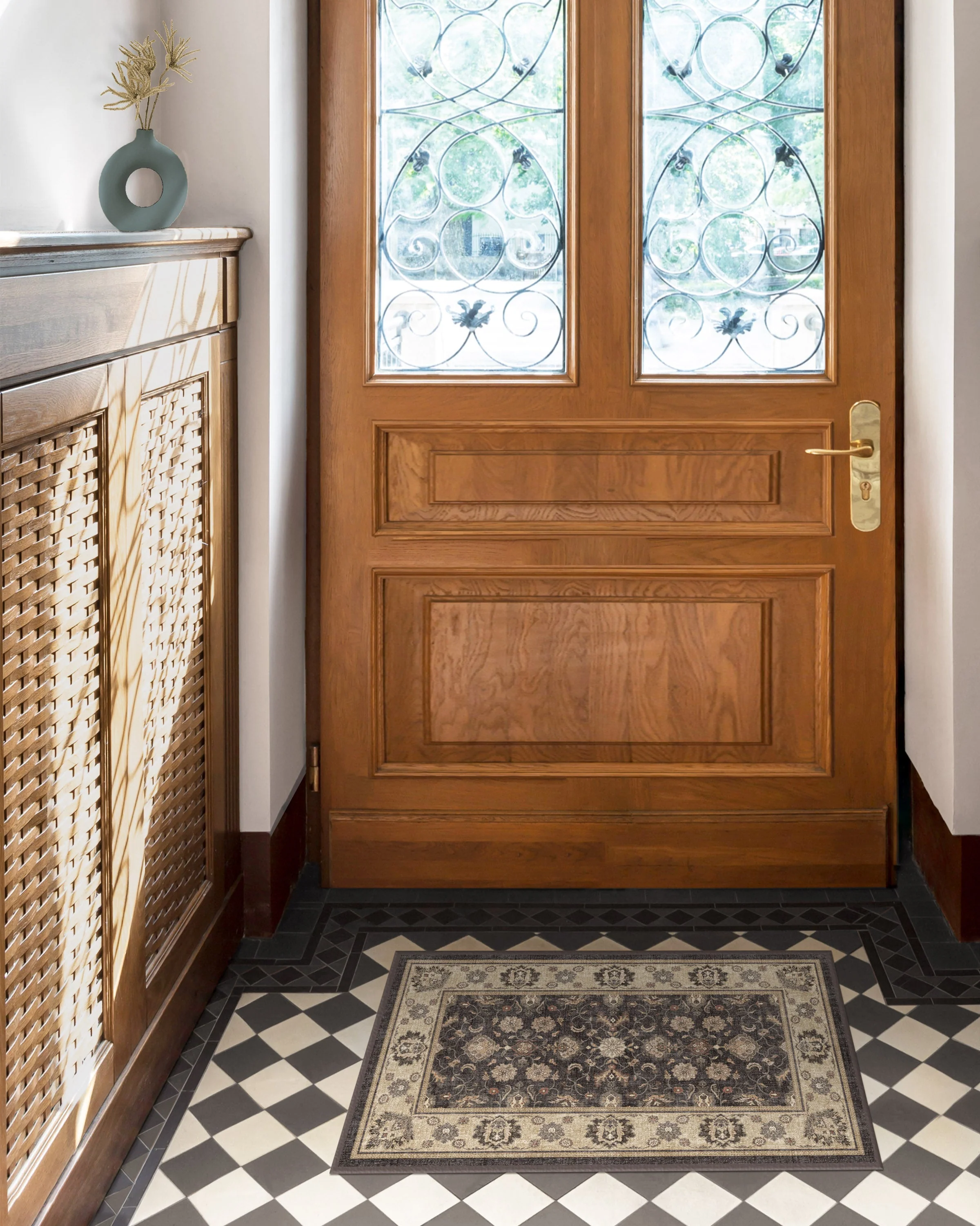 Odette Dark Wood Flatwoven Rug