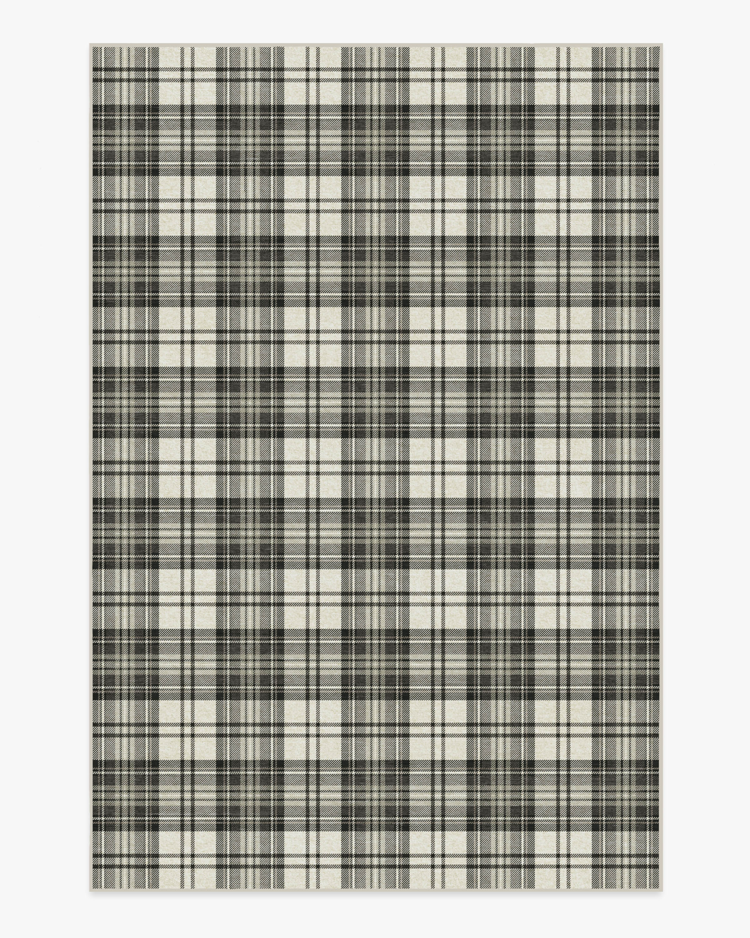 Dress Stewart Tartan Black & Ivory Rug
