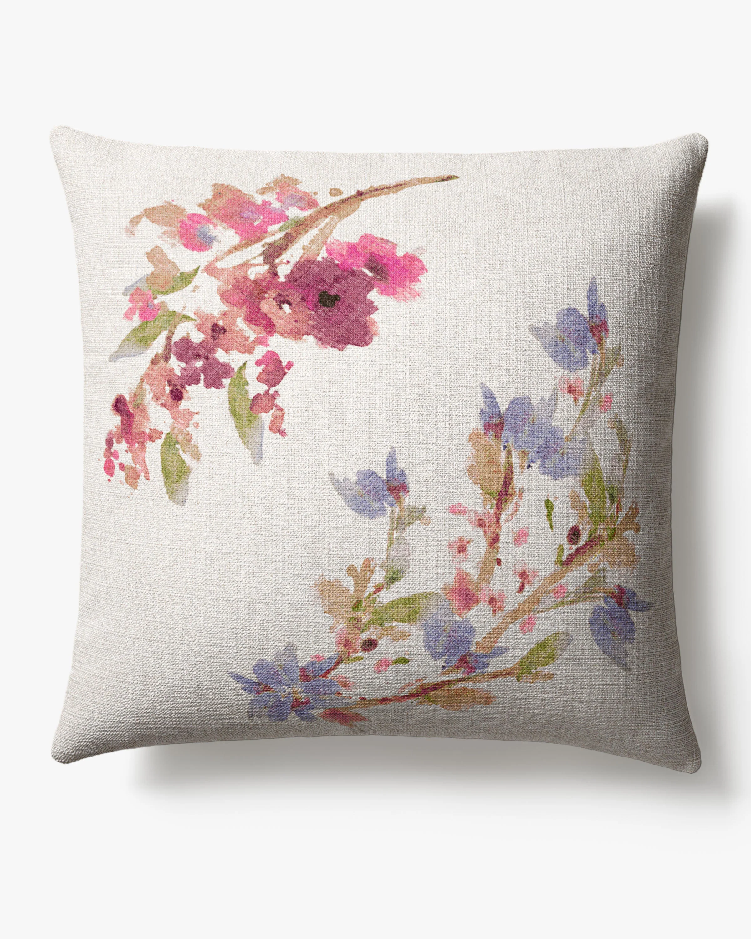 Bloom Ivory Multicolor Woven Throw Pillow