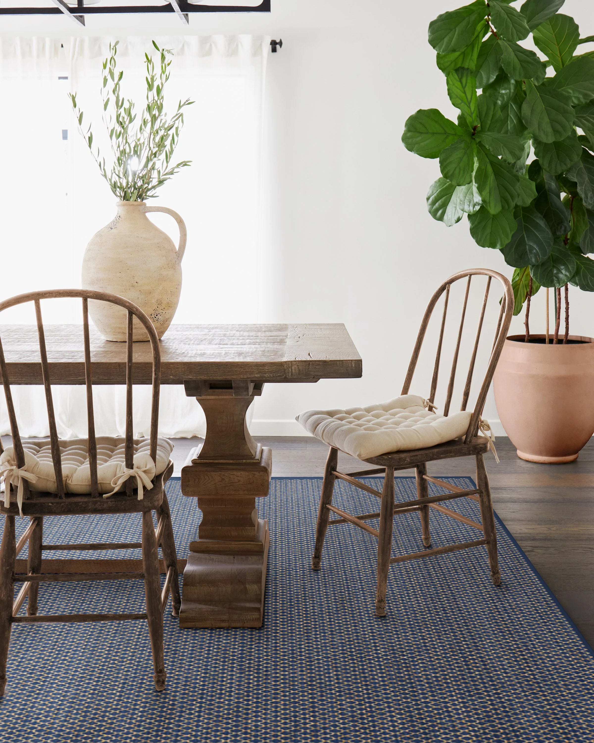 Tillie Solid Soft Navy Re-Jute Rug