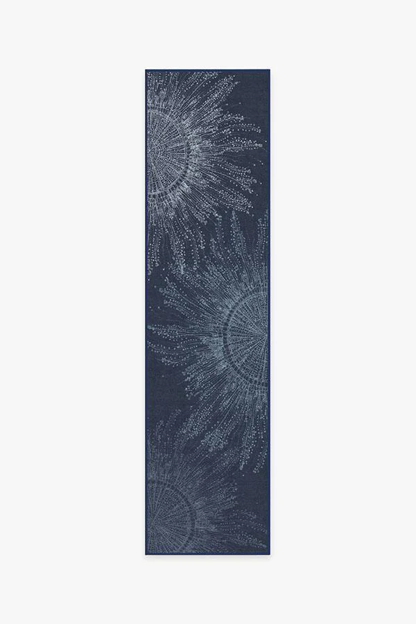 Jellyfish Bloom Navy Flatwoven Rug