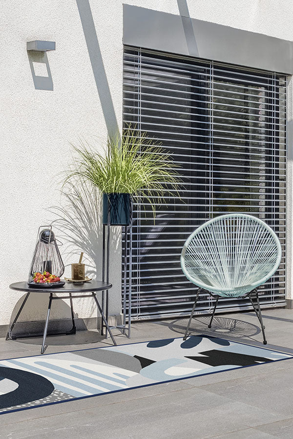 Medley Blue & Grey Outdoor Rug