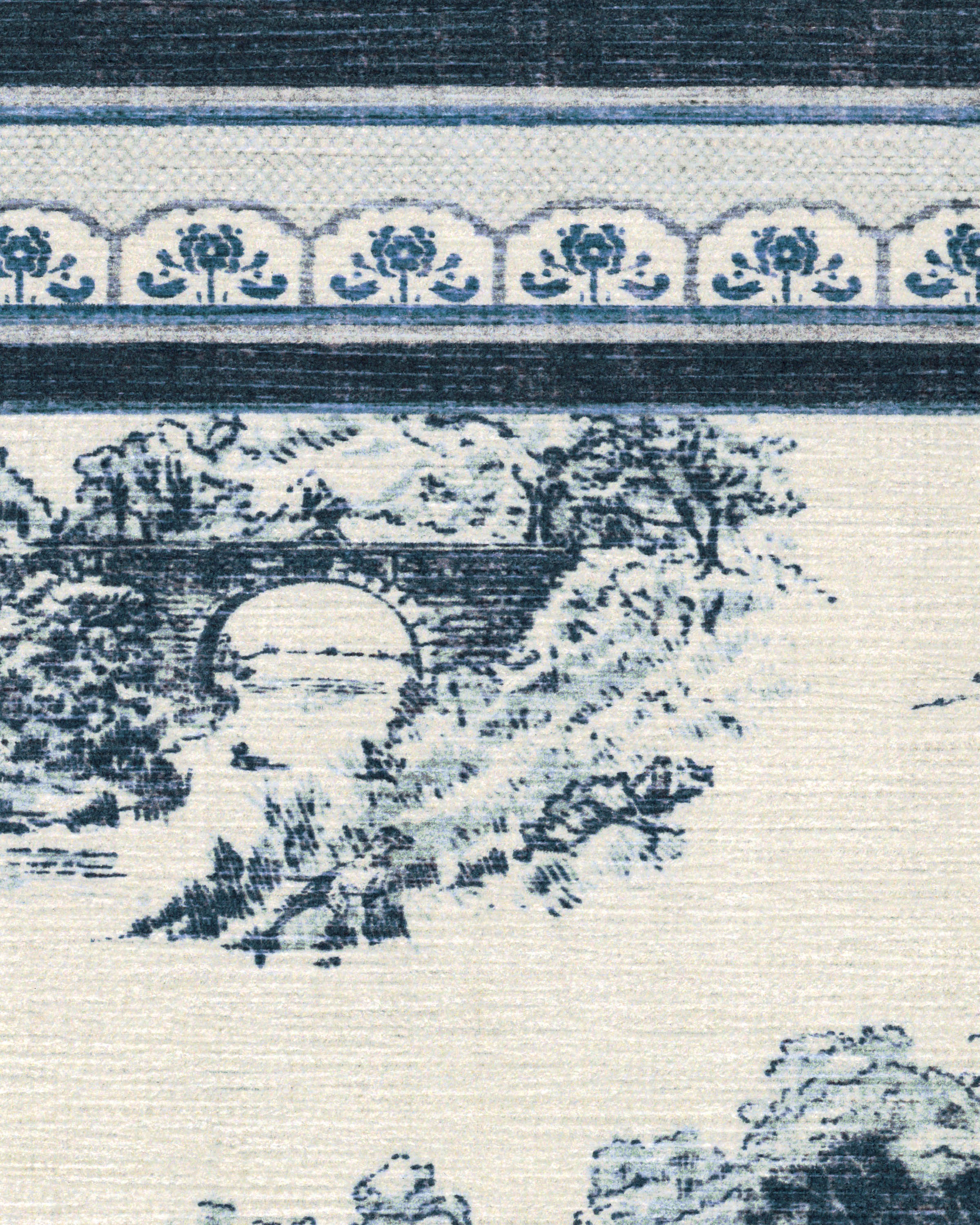 Provence Toile Delft Blue Rug