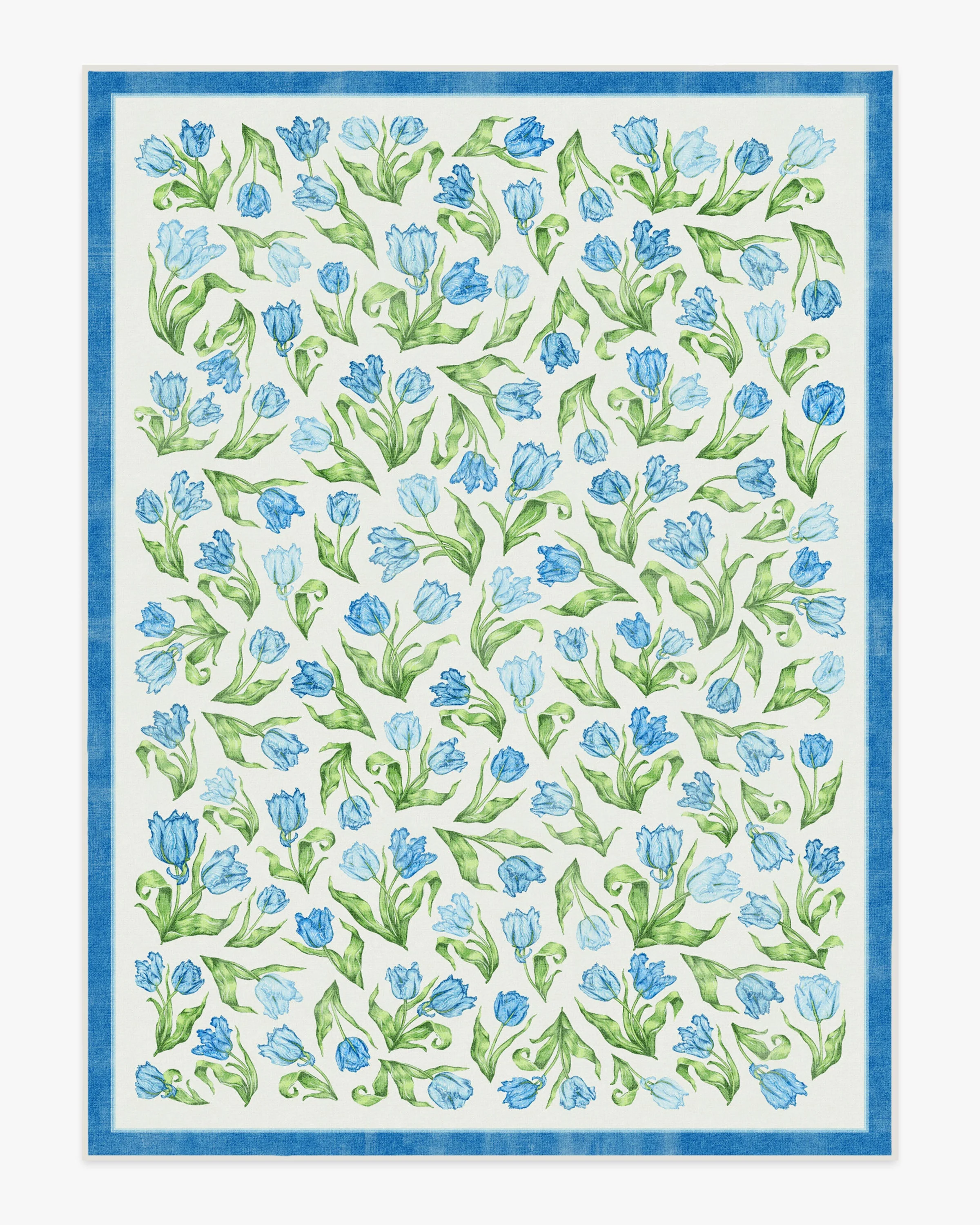 Garden Party Blue Flatwoven Rug by Mrs. Alice
